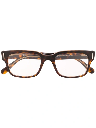 Ray Ban Square-frame Tortoiseshell Glasses In Brown