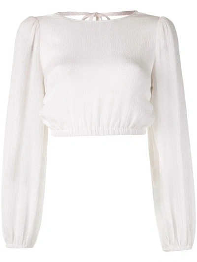 Sir Indre Lace-up Back Blouse In White