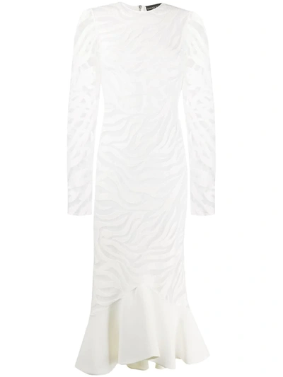 David Koma Fishtail-hem Cocktail Dress In White