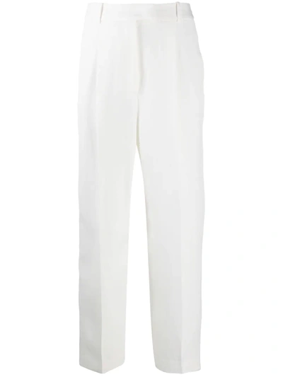 Ermanno Scervino High-waisted Pleat Detail Trousers In White