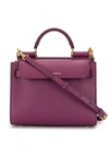 Dolce & Gabbana Small New Sicily Tote Bag In Purple