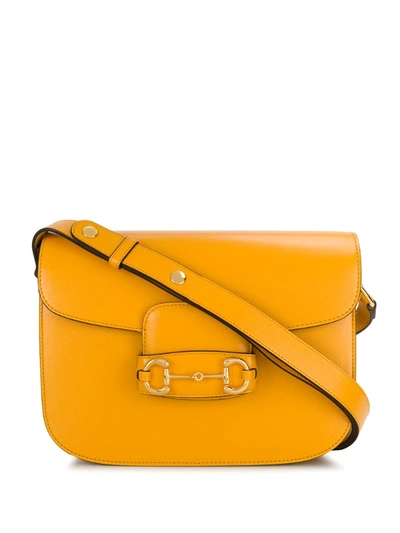 Gucci 1955 Horsebit Shoulder Bag In Yellow