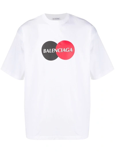 Balenciaga Uniform Logo Print T-shirt In White