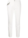 Ermanno Scervino Chain Embellished Cropped Trousers In White