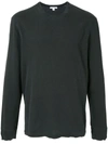 James Perse Dry Touch Crew Neck Top In Grey