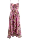 Temperley London Harmony Print Strappy Dress In Pink