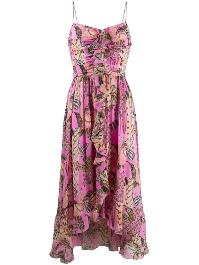 Temperley London Harmony Print Strappy Dress In Pink