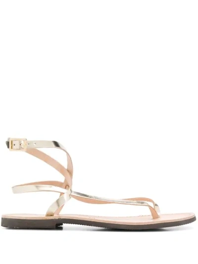 P.a.r.o.s.h Ecly Strappy Sandals In Gold
