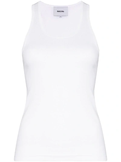 Nanushka Fitted Cotton Tank Top In White