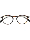 David Beckham Eyewear Round-frame Clip-on Sunglasses In Neutrals
