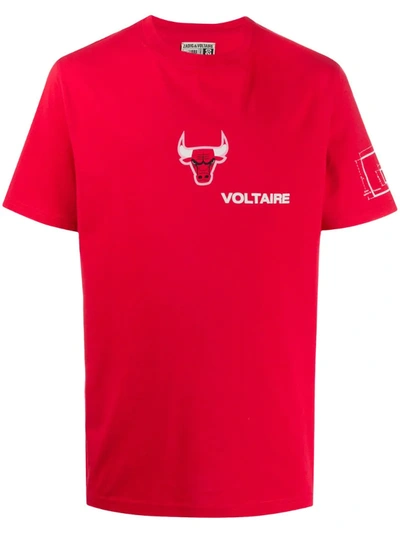 Zadig & Voltaire X Nba Tobias Chicago T-shirt In Red