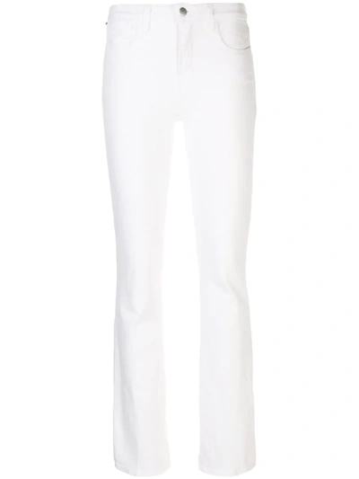 L Agence Mid Rise Skinny Jeans In White