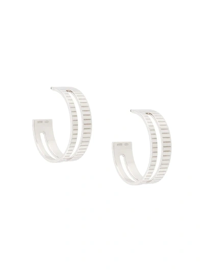 Ivi Slot Hoop Earrings In Silver