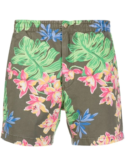 Polo Ralph Lauren Floral Print Bermuda Shorts In Green