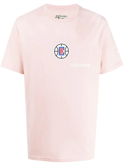 Zadig & Voltaire X Nba Tobias La Clippers T-shirt In Pink