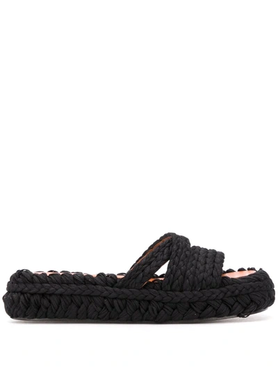 Clergerie Ice Woven Style Sandals In Black