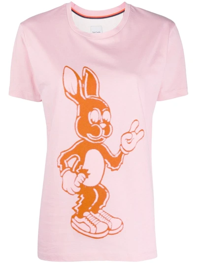 Paul Smith Bunny Print T-shirt In Pink