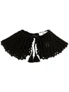 Msgm Knitted Ruff Scarf In Black
