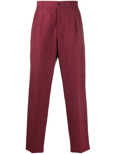 Missoni High-waisted Straight Leg Trousers In Pink