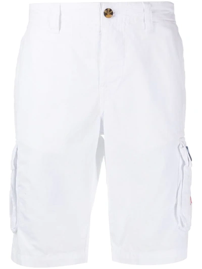 Mc2 Saint Barth Cotton Bermuda Shorts In White