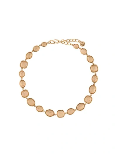 Goossens Cabochons Embellished Necklace In Gold
