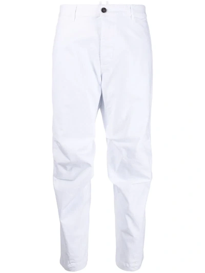 Dsquared2 Tapered Cropped Trousers In White