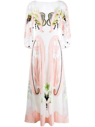 Temperley London Florette Embroidered Dress In White