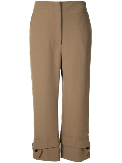 3.1 Phillip Lim Belted Cuff Trousers In Black