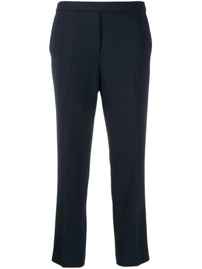 Theory Trousers With Contrasting Profiles In Blue