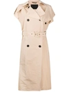Givenchy Sleeveless Double-breasted Trench In Neutrals