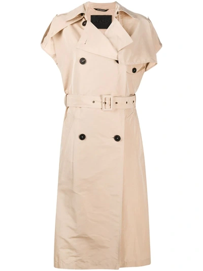 Givenchy Sleeveless Double-breasted Trench In Neutrals