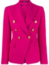 Tagliatore Double-breasted Fitted Jacket In Pink