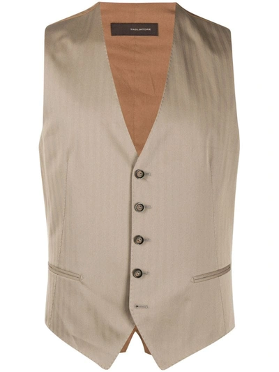 Tagliatore Brian Striped Waistcoat In Neutrals