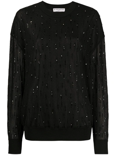 Givenchy Sequin-embellished Jumper In Black
