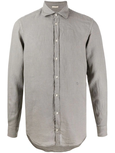 Massimo Alba Camisa Linen Shirt In Grey