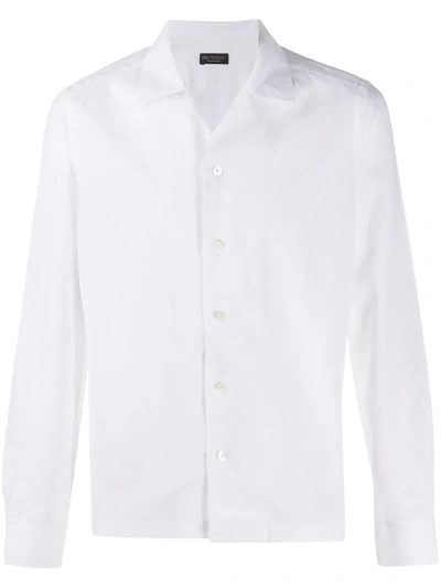 Dell'oglio Long Sleeved Buttoned Shirt In White
