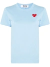 Comme Des Garçons Play Heart Logo T-shirt In Blue