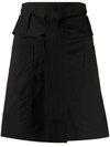 P.a.r.o.s.h Belted High Waist Shorts In Black