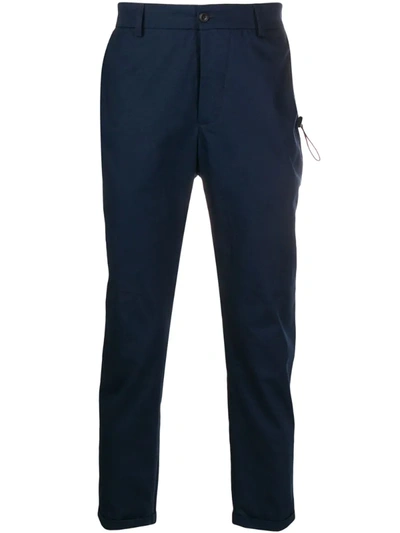 Corelate Cropped Straight Leg Chinos In Blue