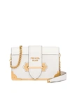 Prada Cahier Shoulder Bag In White