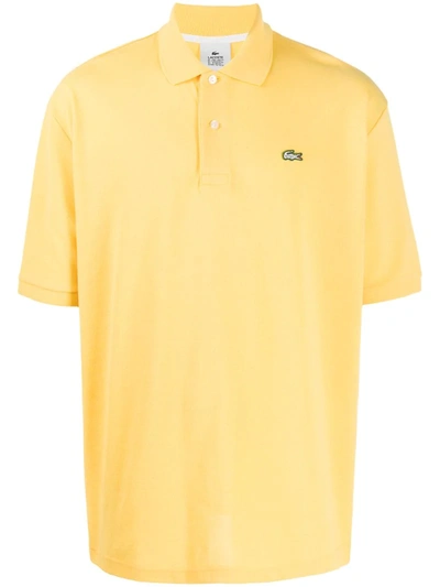 Lacoste Live Logo-patch Polo Shirt In Yellow