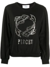 Alberta Ferretti Pisces Embellished Sweatshirt In Black