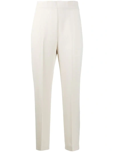 Pinko High-waisted Pleated Trousers In Neutrals