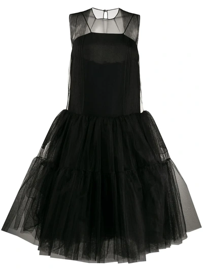 N°21 Sheer Tulle Tutu Dress In Black