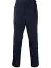 Barena Venezia Tapered Straight Leg Trousers In Blue
