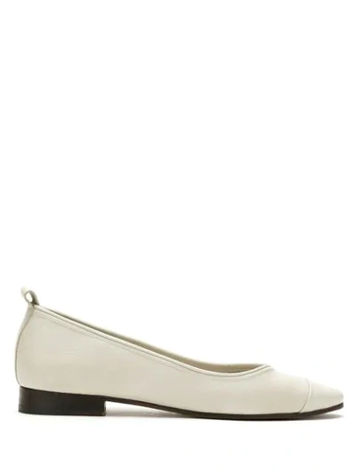 Sarah Chofakian Nuage Almond-toe Flats In Neutrals