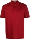 Bottega Veneta Short Sleeve Piqué Polo In Red