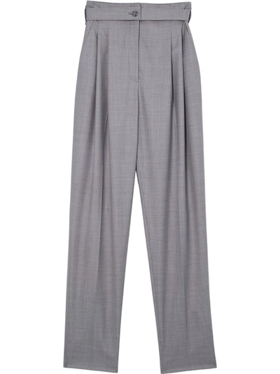 Burberry Cutout Tailored Trousers In Grey