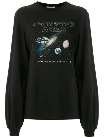 Nk Space Print Sweatshirt In Black