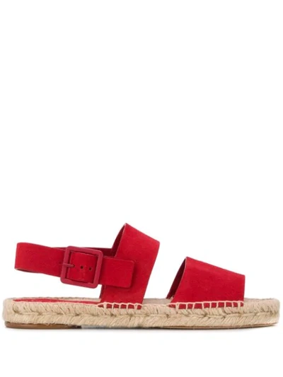 Paloma Barceló Flat Slingback Sandals In Red